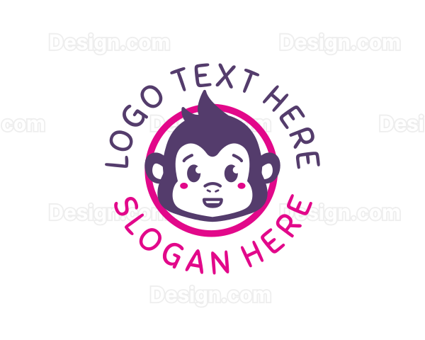 Cute Baby Monkey Logo