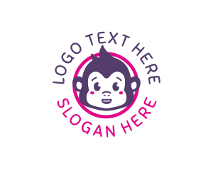 Cute Baby Monkey logo