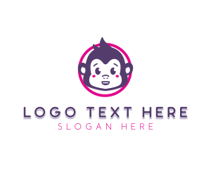 Cute Baby Monkey logo