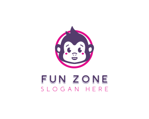 Cute Baby Monkey logo