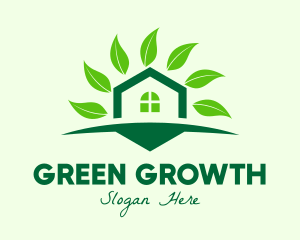 Green Eco Home logo design