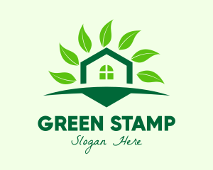 Green Eco Home logo design