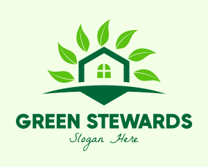 Green Eco Home logo design