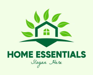 Green Eco Home logo design