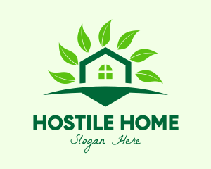 Green Eco Home logo design