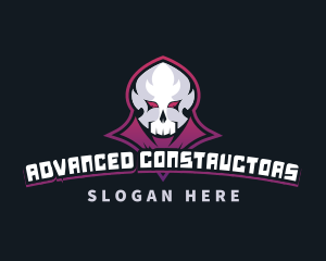 Grim Reaper Gaming Skull Avatar logo design