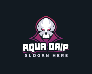 Grim Reaper Gaming Skull Avatar logo design