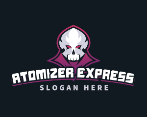 Grim Reaper Gaming Skull Avatar logo design