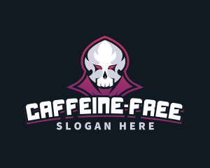 Grim Reaper Gaming Skull Avatar logo design