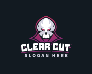 Grim Reaper Gaming Skull Avatar logo design