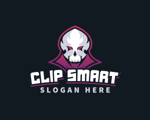 Grim Reaper Gaming Skull Avatar logo design