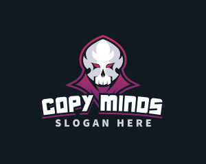 Grim Reaper Gaming Skull Avatar logo design