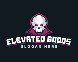 Grim Reaper Gaming Skull Avatar logo design