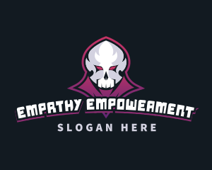 Grim Reaper Gaming Skull Avatar logo design