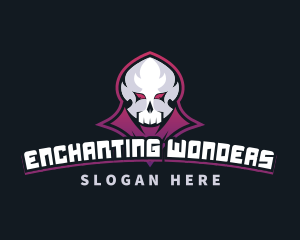 Grim Reaper Gaming Skull Avatar logo design