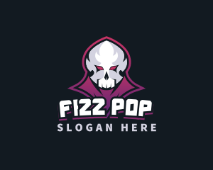 Grim Reaper Gaming Skull Avatar logo design