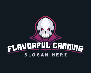 Grim Reaper Gaming Skull Avatar logo design