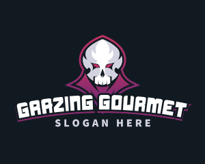 Grim Reaper Gaming Skull Avatar logo design