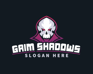 Grim Reaper Gaming Skull Avatar logo design