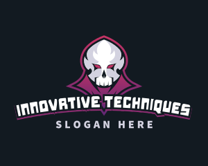 Grim Reaper Gaming Skull Avatar logo design