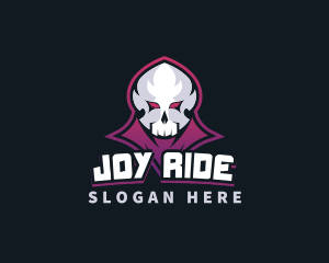 Grim Reaper Gaming Skull Avatar logo design