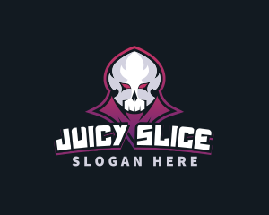 Grim Reaper Gaming Skull Avatar logo design