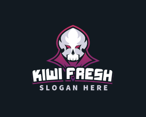 Grim Reaper Gaming Skull Avatar logo design