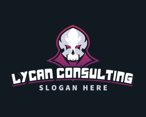 Grim Reaper Gaming Skull Avatar logo design