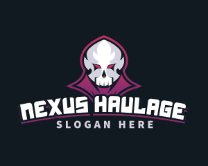 Grim Reaper Gaming Skull Avatar logo design