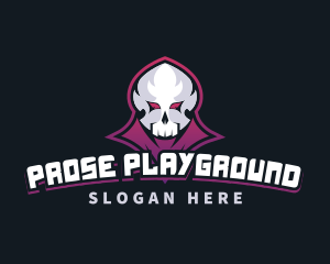 Grim Reaper Gaming Skull Avatar logo design