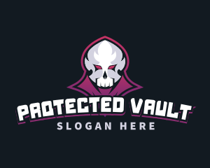 Grim Reaper Gaming Skull Avatar logo design