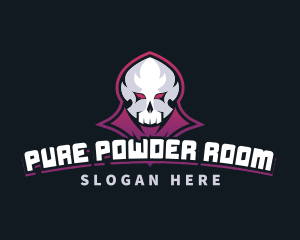 Grim Reaper Gaming Skull Avatar logo design