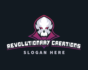 Grim Reaper Gaming Skull Avatar logo design