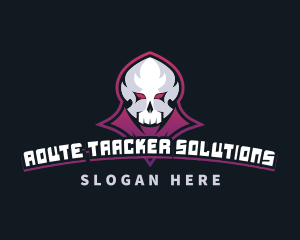 Grim Reaper Gaming Skull Avatar logo design