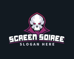 Grim Reaper Gaming Skull Avatar logo design