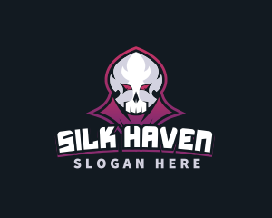 Grim Reaper Gaming Skull Avatar logo design