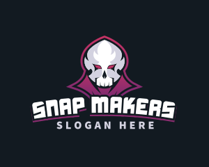 Grim Reaper Gaming Skull Avatar logo design