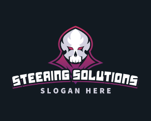 Grim Reaper Gaming Skull Avatar logo design