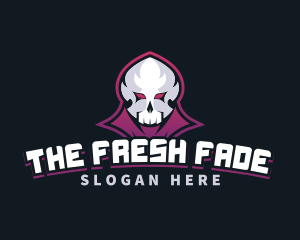 Grim Reaper Gaming Skull Avatar logo design