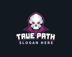 Grim Reaper Gaming Skull Avatar logo design