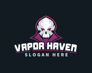 Grim Reaper Gaming Skull Avatar logo design