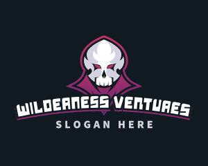 Grim Reaper Gaming Skull Avatar logo design