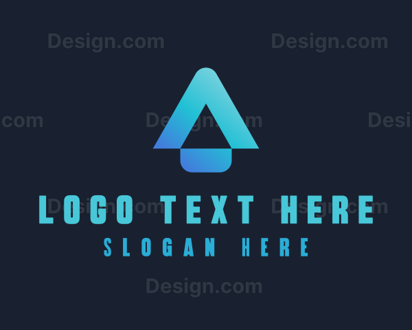 Gradient Arrow Letter A Logo