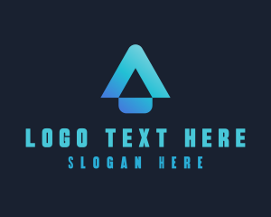 Gradient Arrow Letter A  logo