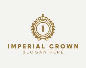 Luxury Crown Badge logo design