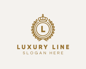 Luxury Crown Badge logo design