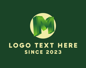 3D Circular Letter M logo