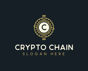 Blockchain Tech Crypto logo design