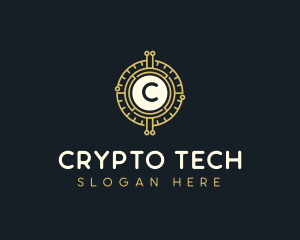 Blockchain Tech Crypto logo design