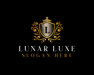 Shield Luxe Crown logo design